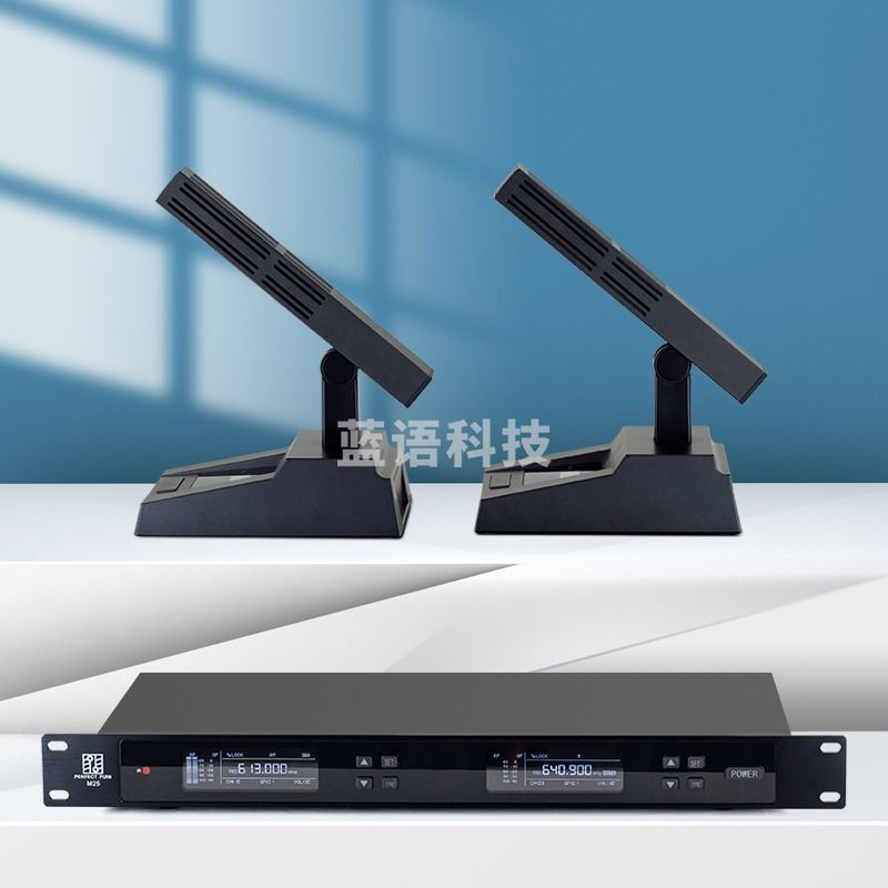 完美本色(Perfect Pure) M25一拖二无线方管麦克风 演讲广播专业台式会议短杆话筒 官方标配