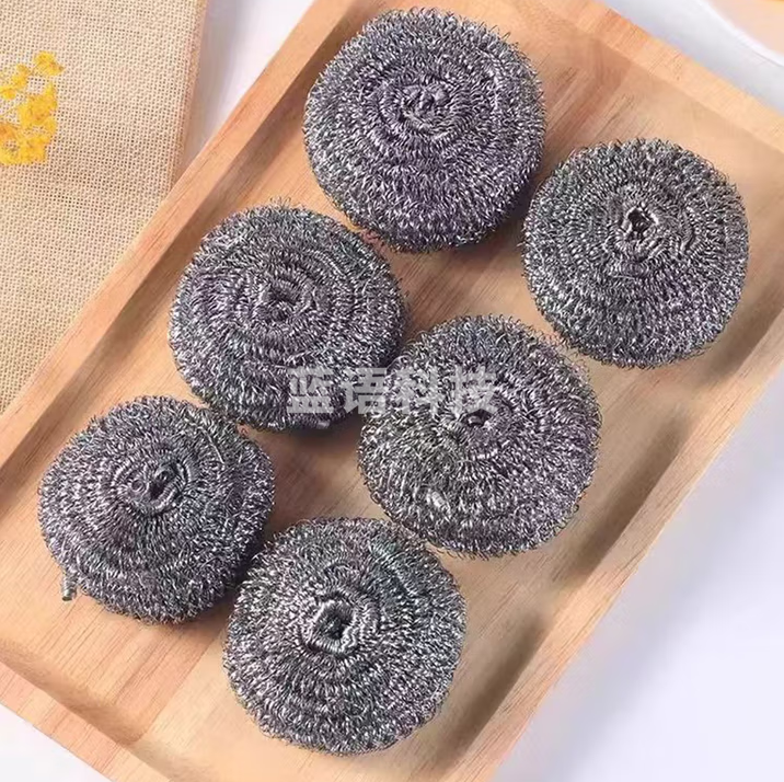 锐保 食品接触级不锈钢大号钢丝球家用商用20克不掉屑洗碗刷锅 100只