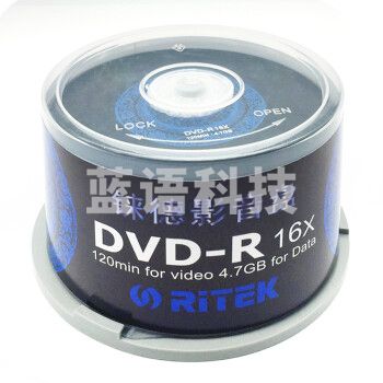 铼德(RITEK) 青花瓷系列 DVD-R 16速4.7G 空白光盘/光碟/刻录盘 桶装50片