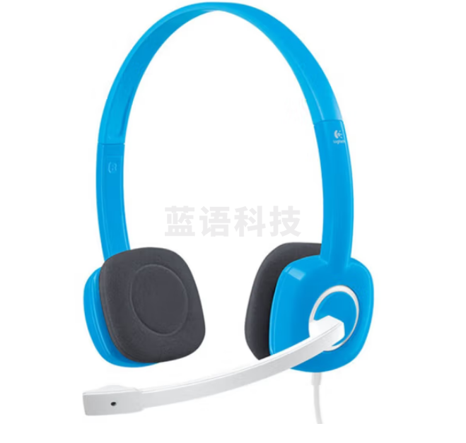 罗技（Logitech）H150 立体声耳机麦克风 蓝色