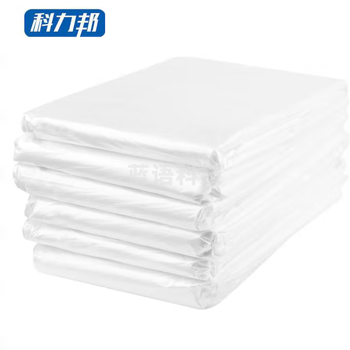 科力邦（Kelibang） 白色垃圾袋 大号透明加厚 70*90cm厚3.5丝 200只装 酒店客房宾馆平口一次性塑料袋 KB3702