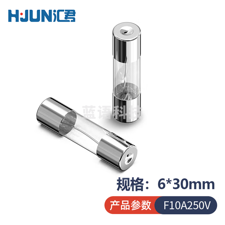 汇君 保.险丝 快速熔断器玻璃保.险管250V 10A 6*30mm 100个装