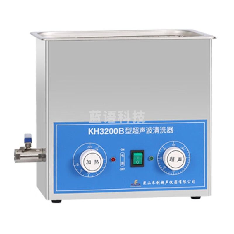 JISENPUER昆山禾创KH-3200B实验室台式超声波清洗器6升不锈钢清洗机 KH-3200