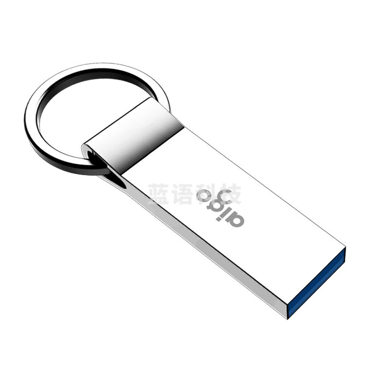 爱国者（aigo）128GB USB3.0 高速读写U盘 U310 金属U盘 车载U盘 银色 一体封装 防尘防水