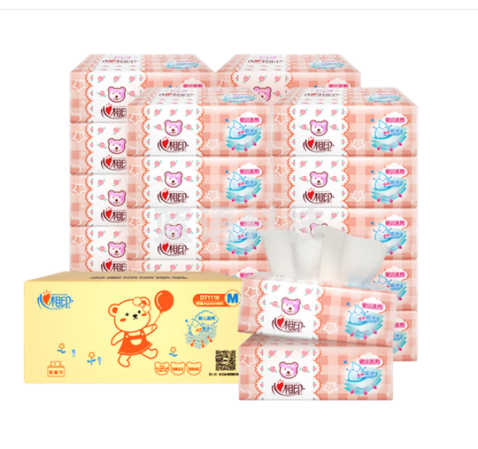 心相印婴儿抽纸纸巾M码3层110抽15包整箱餐巾纸婴儿纸巾柔软 婴儿纸抽
