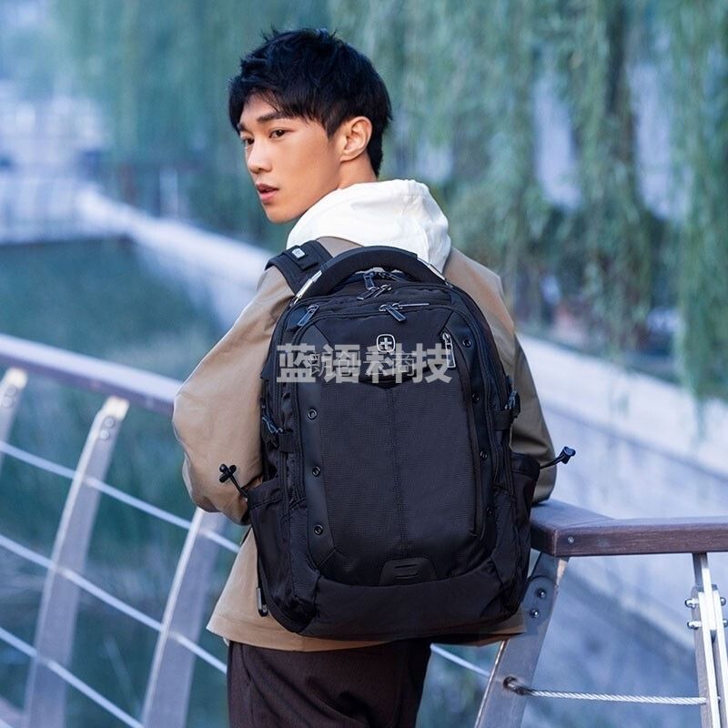 威戈（WENGER）瑞士军刀15.6英寸电脑包防泼水双肩书包背包黑BB1095.190091