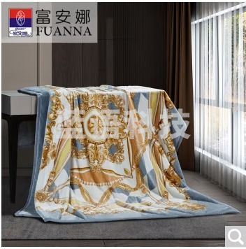 富安娜(FUANNA)家居毛毯单层舒柔毯/苏麦尔180*200cm舒柔毯-爱美尔