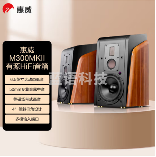 惠威（HiVi）M300MKII 有源HIFI书架音响 多媒体无线蓝牙家用2.0声道三分频桌面电视电脑音箱