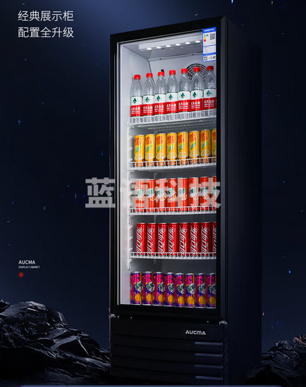 澳柯玛(AUCMA)冷藏展示柜 立式保鲜柜商用冰箱饮料冷柜啤酒柜 超市冰柜冷饮陈列柜单门大容量 315升丨一级能效丨SC-315NE