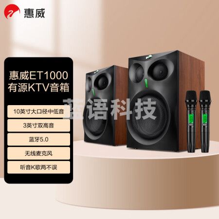 惠威（HiVi）ET1000 有源KTV音箱 家庭影院电视K歌 卡拉ok音箱 配麦克风