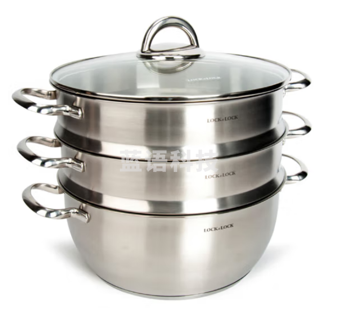 乐扣乐扣（LOCK&LOCK）LCM2287SW-3 不锈钢复合底28CM三层蒸锅+汤锅套装组合