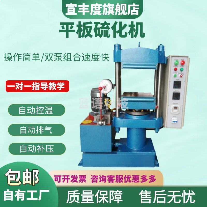 宣丰度平板硫化机橡胶塑料拉伸试样硫化机绝缘材料模型压制硫化仪器 25吨 350*350（双层）