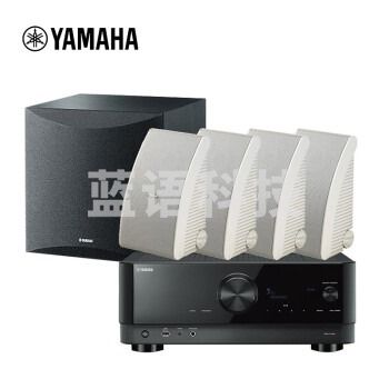 雅马哈（YAMAHA) RX-V4A+NS-AW592（2对)+SW050 壁挂式家庭影院音箱会议室音响全天候系列 音箱白色