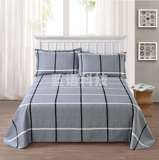 全棉床单单件  单人全棉学生宿舍床单  160*230cm  （花色随机）  货号：JC