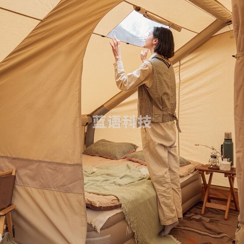 NatureHike挪客亘12Y棉布充气帐篷户外露营2-4人加厚野营轻奢帐