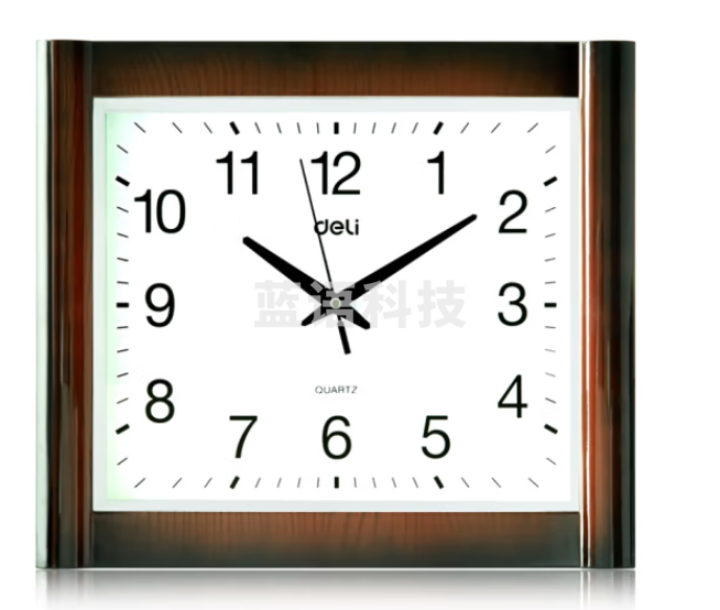 得力 9008 挂钟(土棕)(只)40*35cmM&C24273