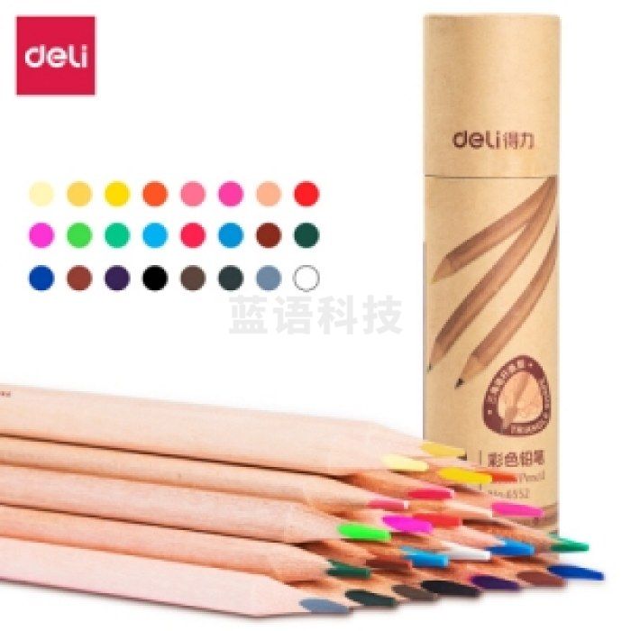 得力 6552-24色彩色铅笔(混) 12/盒/96/箱