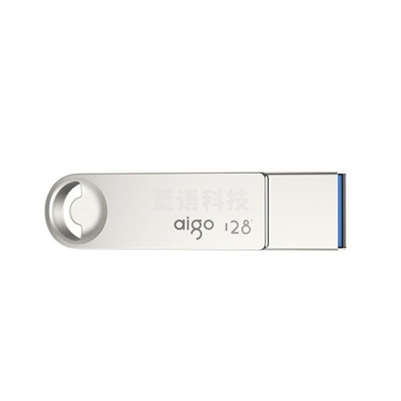 爱国者（aigo）128GB Type-C USB3.2 手机U盘 U322 银色 读速180MB/s 双接口手机电脑用