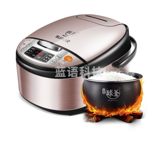 苏泊尔CFXB40FC8633Q-75 球釜4升家用3-4人电饭煲 智能预约 拉丝金属外壳