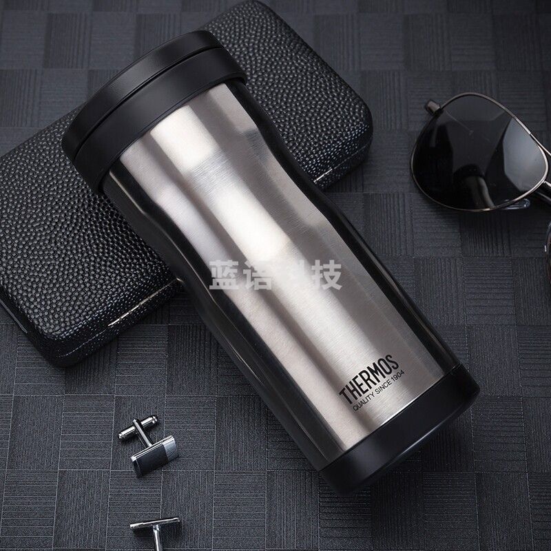 膳魔师（THERMOS） 保温杯男女不锈钢滤网泡茶办公水杯 JML-371F 黑色