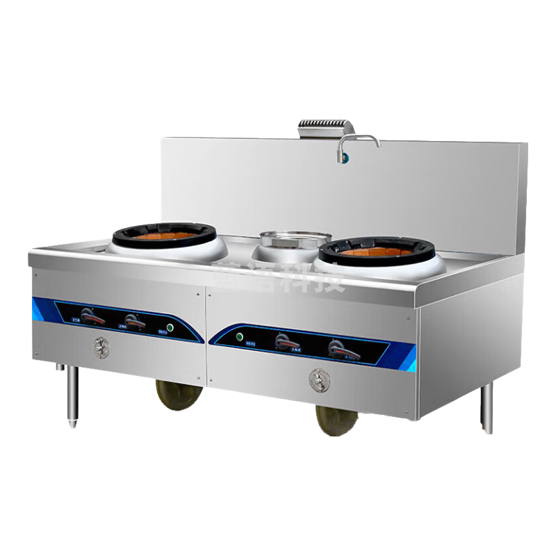 厨丰达 广式猛火灶商用燃气灶不锈钢爆炒灶台酒店厨房食堂后厨煤气天然气灶熄火保护 2.0米-耐火砖炉膛 CFD-GNL20