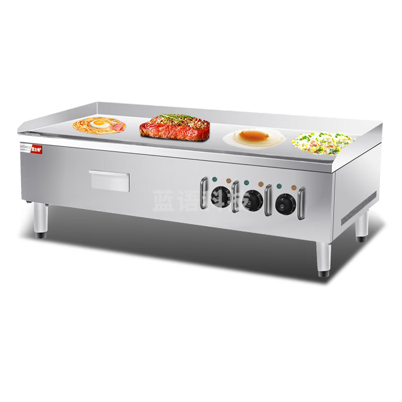 艾士奇（AISHIQI）电扒炉商用铁板烧 大型煎牛扒专用鱿鱼设备 手抓饼机器 大功率大容量加厚铁板 EG-12