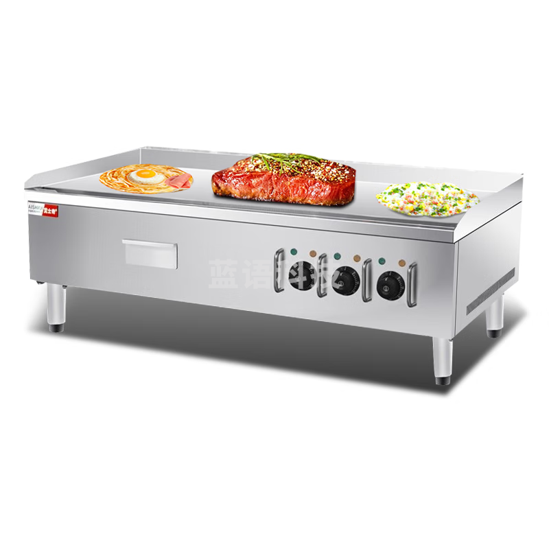 艾士奇（AISHIQI）电扒炉商用 大型烤冷面铁板鱿鱼设备 煎牛扒手抓饼机器 大功率大容量加厚铁板 EG-09