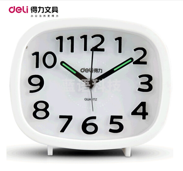 得力8800 闹钟(白)104*40*90mm