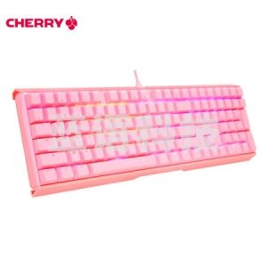 樱桃（Cherry）MX3.0S RGB G80-3874HXAEU-9 机械键盘 有线键盘 无钢板RGB灯效 粉色 茶轴