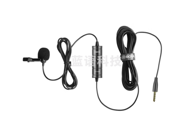 BOYA博雅 麦克风 BY-M1S手机直播短视频领收音夹麦克风 摄像机单反相机采访电脑K歌录音胸麦小蜜蜂话筒 6米