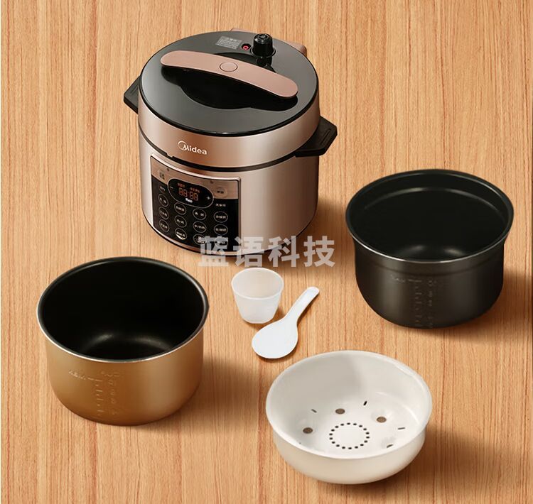 美的（Midea）提鲜系列 智能电压力锅6L家用多功能不粘双胆上蒸下煮开盖收汁 高压锅YL60Q3-451（4-8人食用）