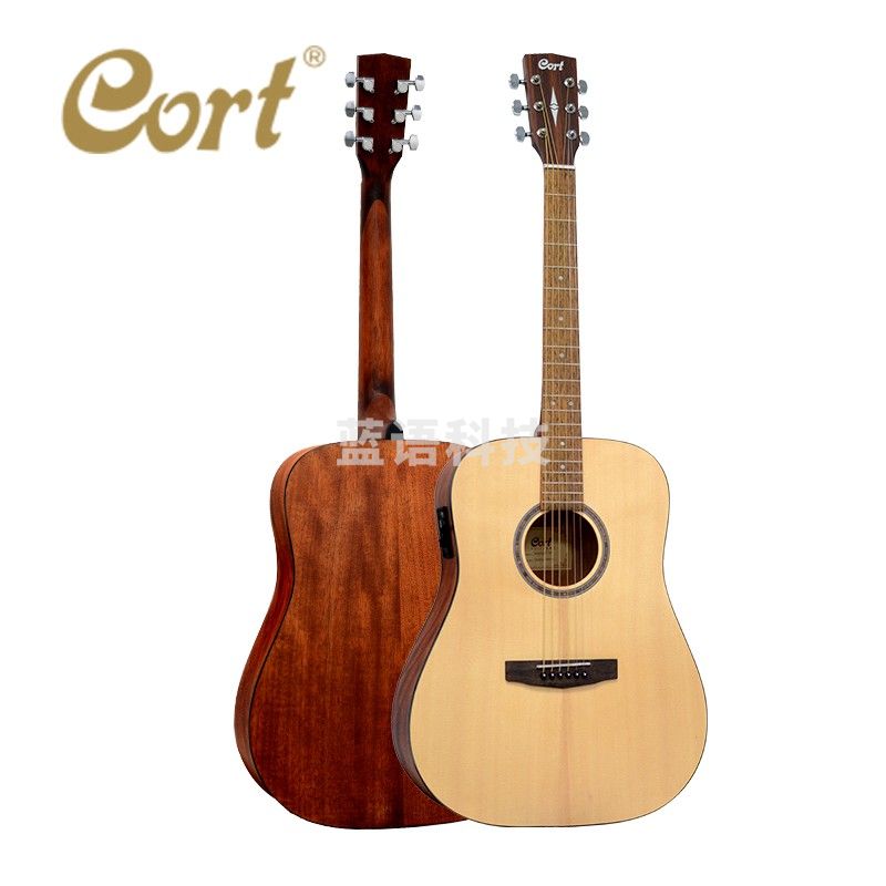 考特（CORT）AD850SE OP单板木吉他民谣电箱吉他41英寸男女初学者入门圆角原木色