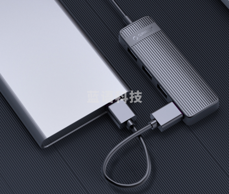 奥睿科（ORICO）usb分线器2.0集线器 4口HUB扩展坞 一拖四多接口转换器延长线ORICO-FL02-BK-BP黑