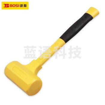 波斯（BOSI）无弹力橡胶锤橡皮锤胶锤皮锤实心敲打锤瓷砖拍板地砖拍打板锤子防震锤 BS356803（3LB）