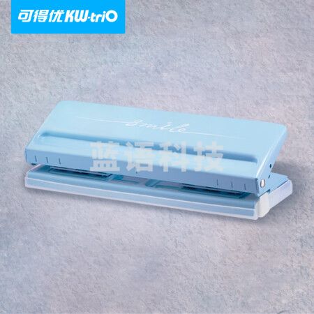 可得优（KW-triO） 多孔打孔器考研活页打孔机3孔6孔纸b5打洞机 浅蓝【常规】