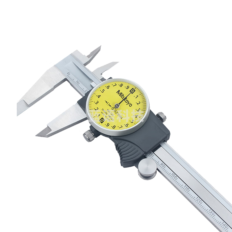 三丰（Mitutoyo）三丰带表卡尺 游标卡尺 高精度  505-731/0-200mm/0.02mm黑色外壳 三丰正规授权