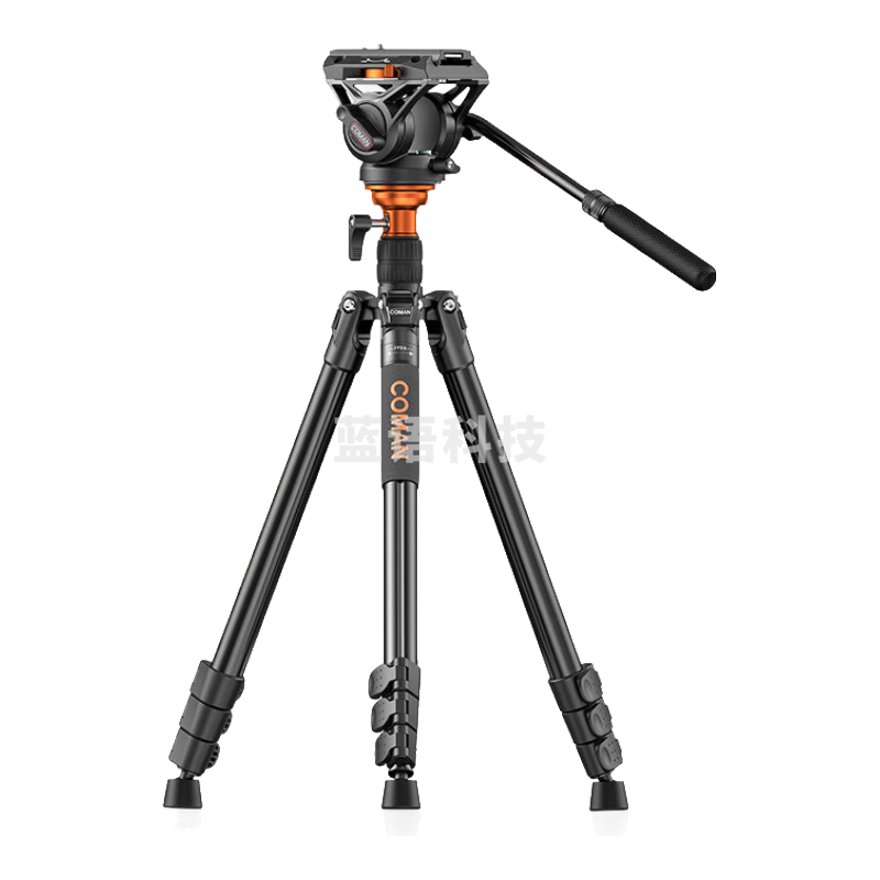 科漫相机三脚架 专业摄影摄像脚架便携手机稳定支架直播拍照录像户外独脚架液压云台单反三角架FF06S
