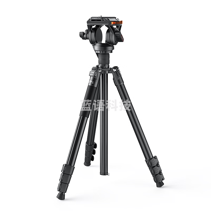 科漫相机三脚架 专业摄影摄像便携液压云台三脚架相机手机支架直播户外独脚架单反三角架KX3939plus