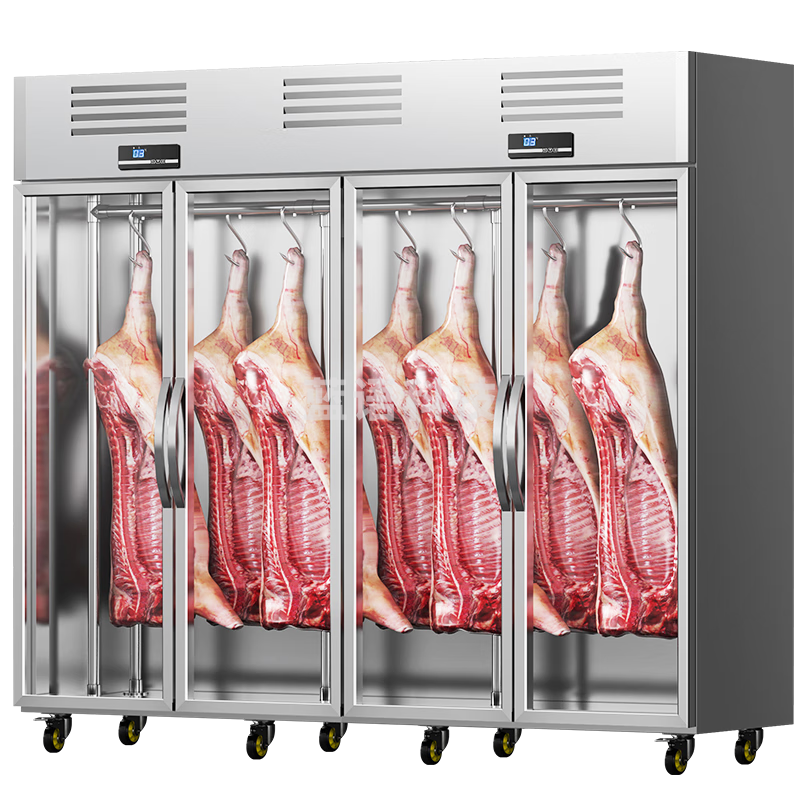 扬子挂肉柜商用牛羊肉保鲜柜冷鲜肉猪肉排酸展示柜冷藏立式冰柜四门2.4*1*2.3米双杠六立柱承重3500斤