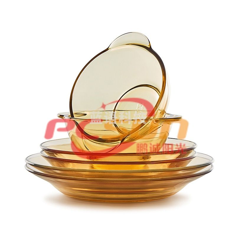 康宁餐具套装OV6/CN pyrex百丽餐具耐热玻璃碗碟套装6件组