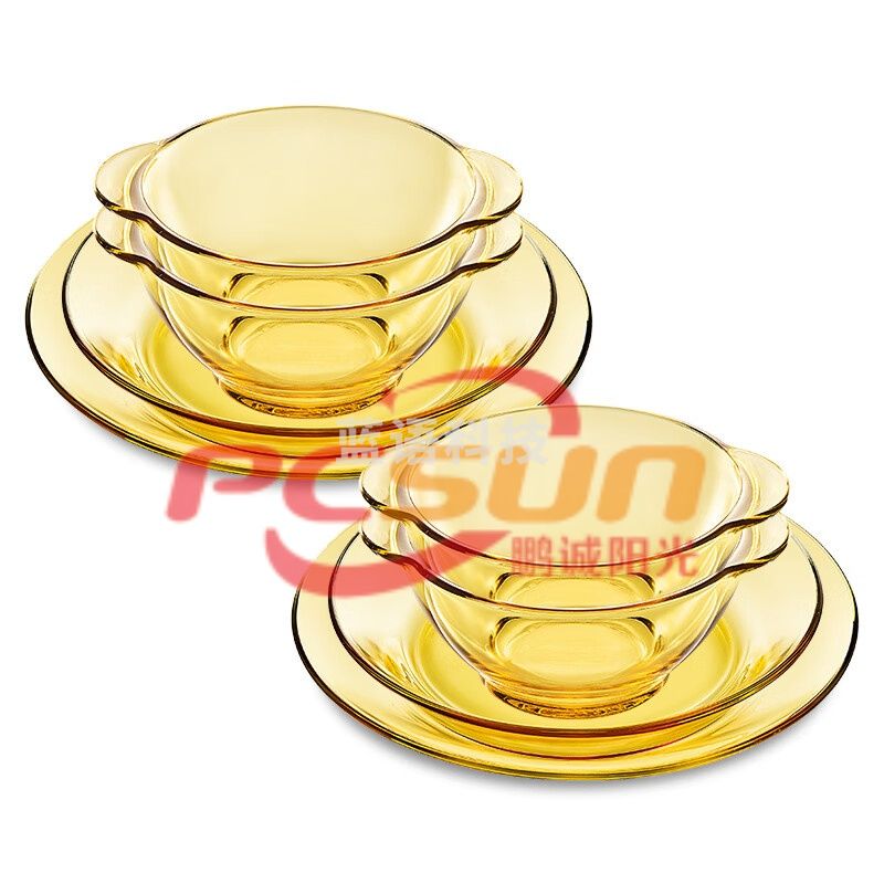 康宁餐具套装8-OV-A/BF Pyrex百丽碗碟耐热玻璃套装8件组