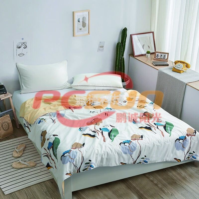 洁丽雅(grace)CP1219有氧棉夏被 亲肤透气空调被 可水洗薄被 朝花惜拾200*230cm