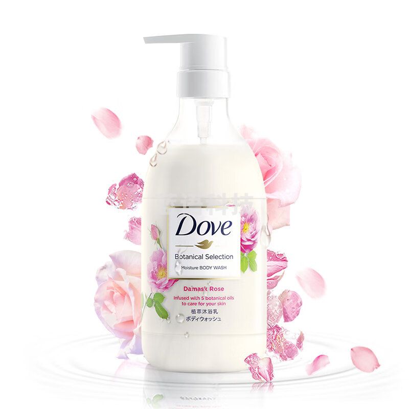 多芬(Dove)玫瑰植萃甄选滋养沐浴乳500G 滋润保湿 持久留香润肤