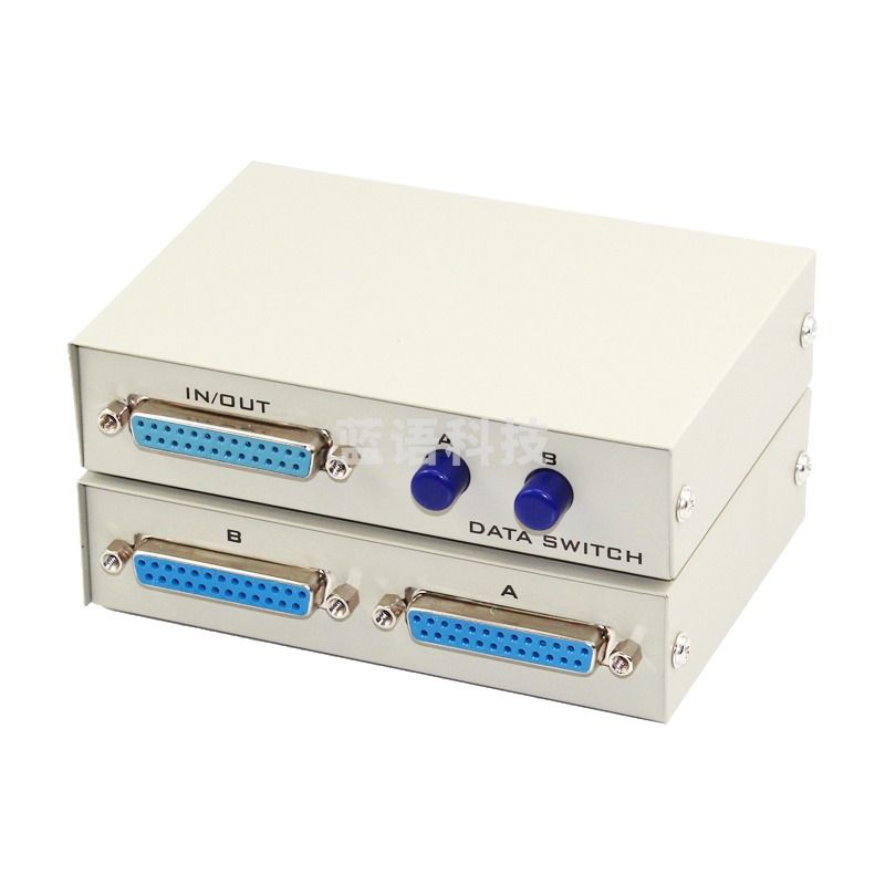 迈拓维矩MT-25-2 并口打印机共享器2进1出一拖二老式针式打印切换器