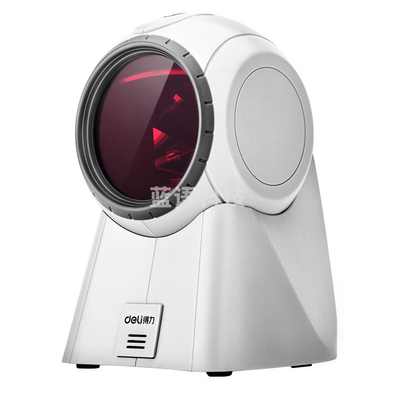 得力(deli) 14884 条码扫描平台 商超收银扫码枪 白色