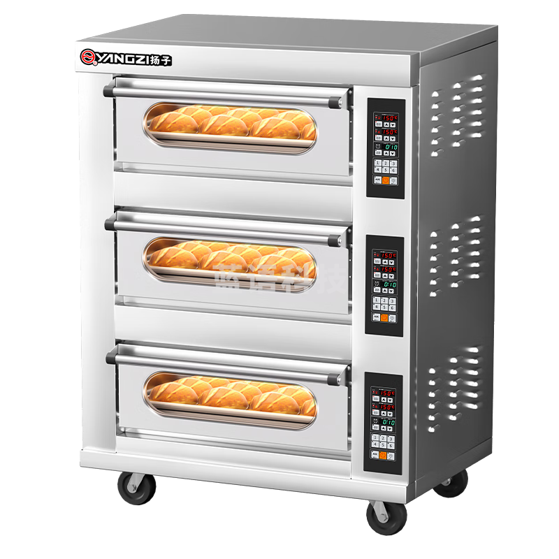 扬子大型商用电烤箱烘焙设备蛋糕面包蛋挞披萨烘焙月饼地瓜电烤炉 电脑款丨二层二盘 400°C/380V/7KW