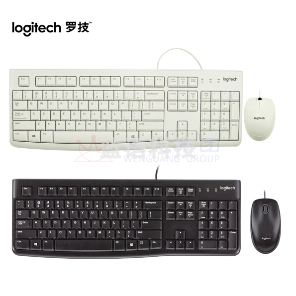 罗技 MK120 有线键鼠套装 (黑白两色可选)