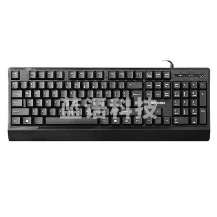 爱国者(aigo)有线键盘台式笔记本电脑外设家用办公游戏商务吃鸡USB舒适手托防水静音