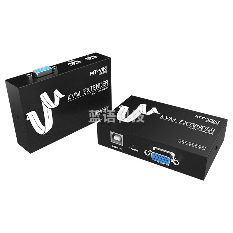 迈拓维矩MT-ED100UK kvm延长器100米vga转rj45usb键鼠网线延伸传输器