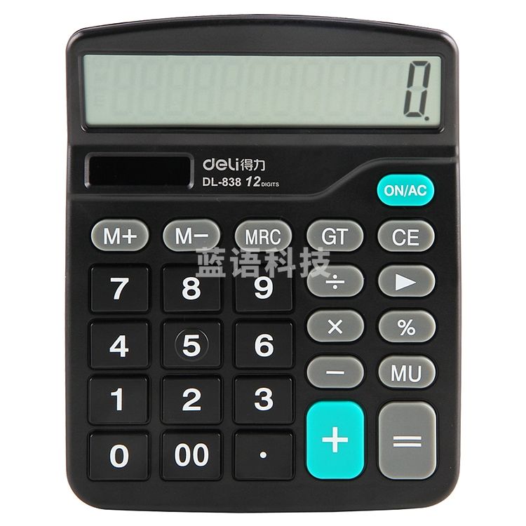 得力 0838 桌面计算器 (单位:台) 黑色
